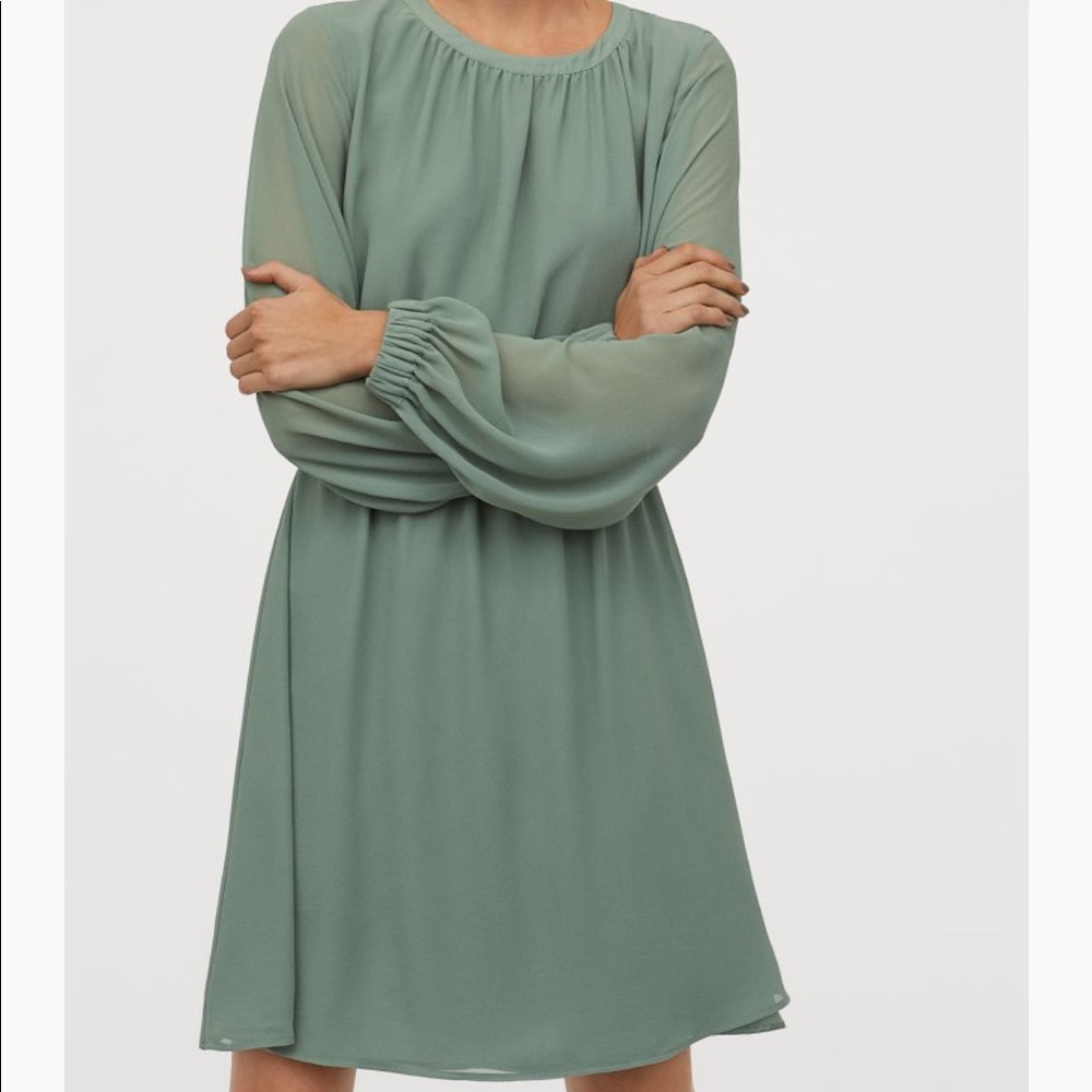 Spense dress with cutwork sleeves